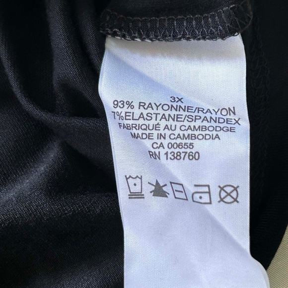 SWEATER, TURTLENECK, BLACK, SZ 3X, LONG SLEEVES, SHIRRING DETAIL ON SLEEVES, - Picture 3 of 11